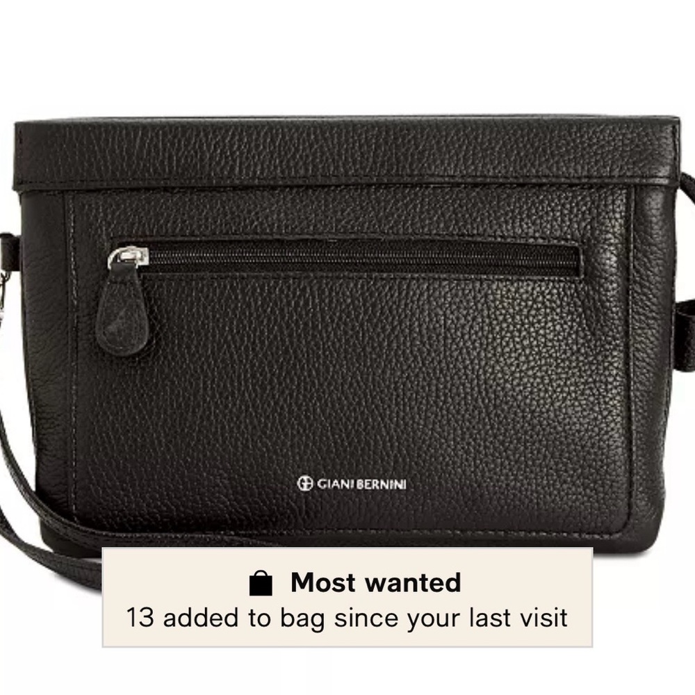 Giani Bernini Black Genuine Leather Bag